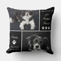 Dog Photo Memorial Tribute Throw Pillow