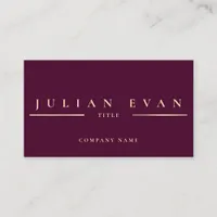 Glamorous Shiny Vintage Burgundy Wine & Gold  Business Card