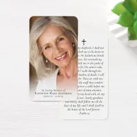 Full Photo Memorial Prayer Card