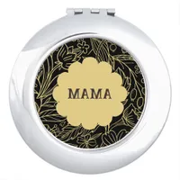 Cute Flower Print Personalized Compact Mirror