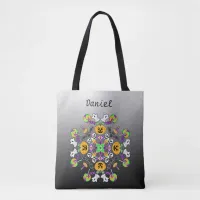 Halloween Mandala Ghosts, Pumpkins, Bats and Skull Tote Bag