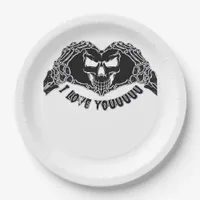 Skeleton Hands Skull, Halloween Design For Backgro Paper Plates