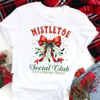 Mistletoe Social Club Coquette Christmas Tri-Blend Shirt