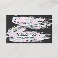 Fun Sparkly Soapy Cleaning Splatter Business Card