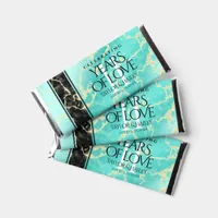 Elegant 11th Turquoise Wedding Anniversary Hershey Bar Favors