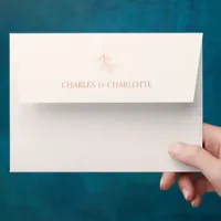 Formal Minimalist Traditional Soft Pastel Wedding Envelope