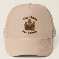 Thankful Gamers Thanksgiving Boardgame Design Trucker Hat