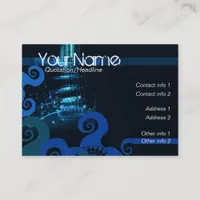 GUITAR ART BLUE BiG Business Card template