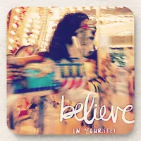 Merry Horse Believe Drink Coaster