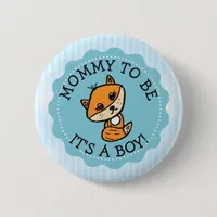 Mom to be Little Fox Baby Shower Button