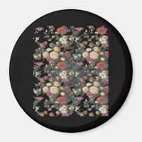 Whimsigoth Old Victorian Floral Oil Painting Class Magnet