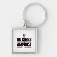 No Kings In America USA Retro Classic Keychain