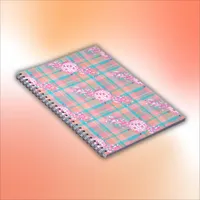 Blue, Pink & Peach Pattern | Notebook