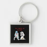 Till Death Do Us Part Zombie Wedding Halloween Cou Keychain