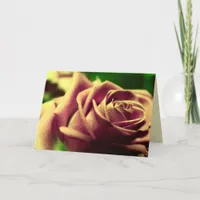 Vintage Antique Rose Flower Card