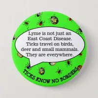 Lyme Disease Awareness Button, Tick Button