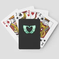 Skeleton Hands, Heart, Xray Halloween Costume Poker Cards