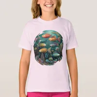 Fantasy Aquarium Whimsical Fish Kid's T-Shirt