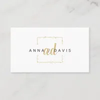 Minimalist Luxury Boutique Fashion Gold Logo Business Card