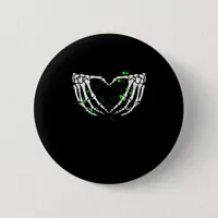 Skeleton Hand Heart Sign Costume Halloween Button