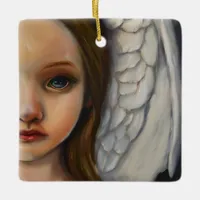 Sweet Angel Girl  Ceramic Ornament