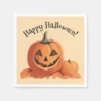 Cute Jack-o-Lantern Halloween Napkins