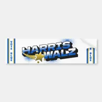 Harris & Walz Gold Star Bumper Sticker