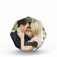 Vintage Gothic Black Roses Personalized Photo Block