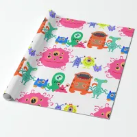 Cute Monster Wrapping Paper