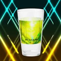 Boho Soul Unveiled Green and Yellow monogram | Glass