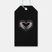Skeleton Hand Heart 4th Of Usa Patriotic American Gift Tags