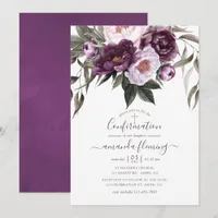 Deep Velvet Floral Confirmation Invitation