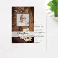 White Daisy Boots Western Funeral Memorial Prayer