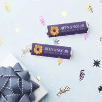 Elegant Golden Daisy with Purple Glitter Wedding Breath Savers® Mints