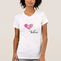 *~* Purple Pink Heart TAKEN Splatter Watercolor T-Shirt