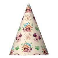 Adorable Dog Pattern  Party Hat