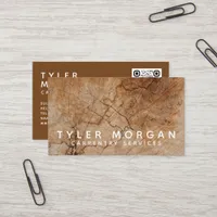 Modern Wood Carpentry  Business Card