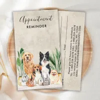 Pet Sitting Dog Walker Dog Groomer Boho Watercolor Appointment Card