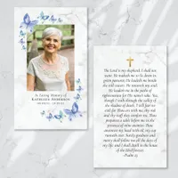 Butterflies Photo Memorial Prayer Card