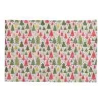 Multicolor Christmas Tree Pillow Case