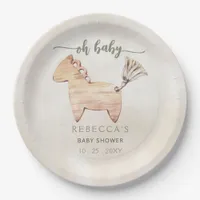 Oh Baby Gender Neutral Boho Baby Shower Invitation Paper Plates