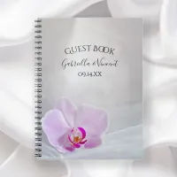 Pink Orchid and White Bridal Veil Wedding Notebook