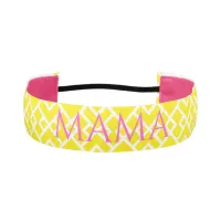 Yellow Geometric Preppy Grandmillennial Chic Athletic Headband