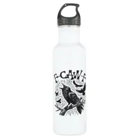 Gothic Crow F-Caw-F Humor Funny Essential Retro Cl Stainless Steel Water Bottle