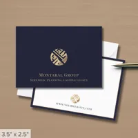 Stylish Professional Gold Logo  Note Card