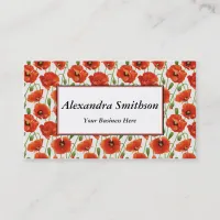 Red Poppies Business Card