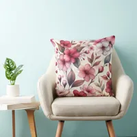 Cherry Blossom Throw Pillow