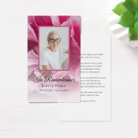 Pink Peony Flower Funeral Service Memorial Prayer