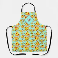 Pepperoni Pizza Slices Fun Pizzeria Chef Pattern Apron