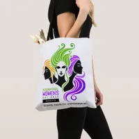 Stylized Colorful Trio of Women IWD 2025 Tote Bag